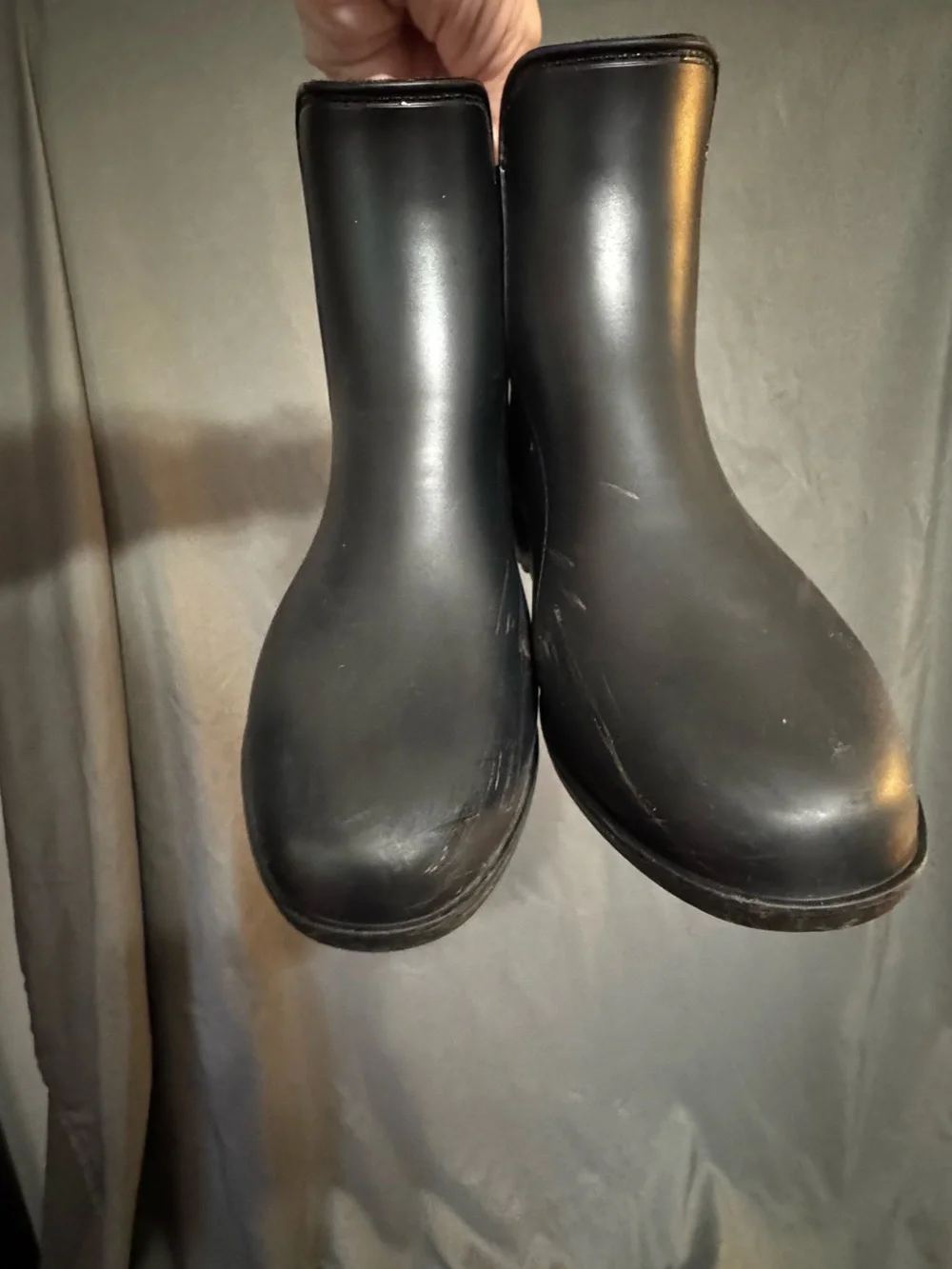 Women’s Black Chelsea Rain Boots - Slip-On Waterproof Ankle Boots